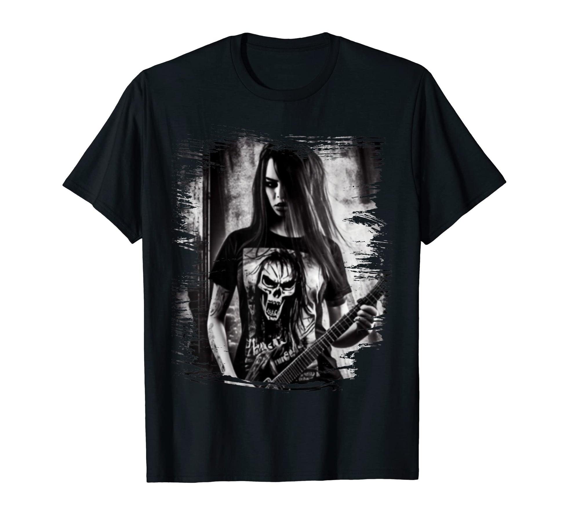 Gothic Punk Playing Guitar 90S Grunge T-Shirt - Streetwear Style Unisex - T-Shirt, Sweatshirt, Hoodie