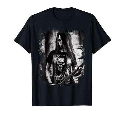 Gothic Punk Playing Guitar 90S Grunge T-Shirt - Streetwear Style Unisex - T-Shirt, Sweatshirt, Hoodie