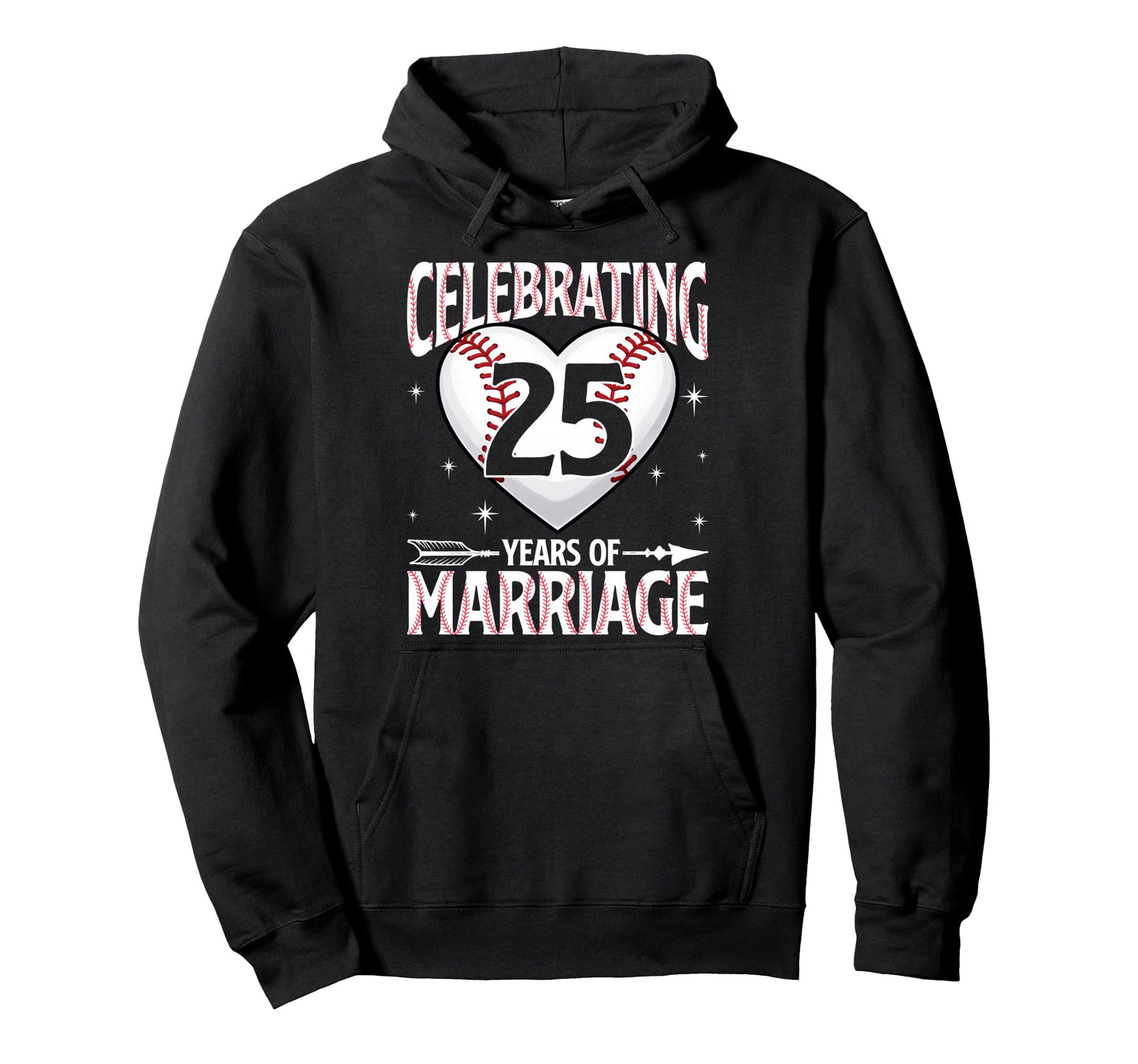 Celebrating 25 Year Mariage 25Th Hoodie - Custom Art Print for Adults - T-Shirt, Sweatshirt, Hoodie