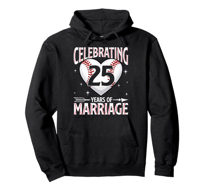 Celebrating 25 Year Mariage 25Th Hoodie - Custom Art Print for Adults - T-Shirt, Sweatshirt, Hoodie