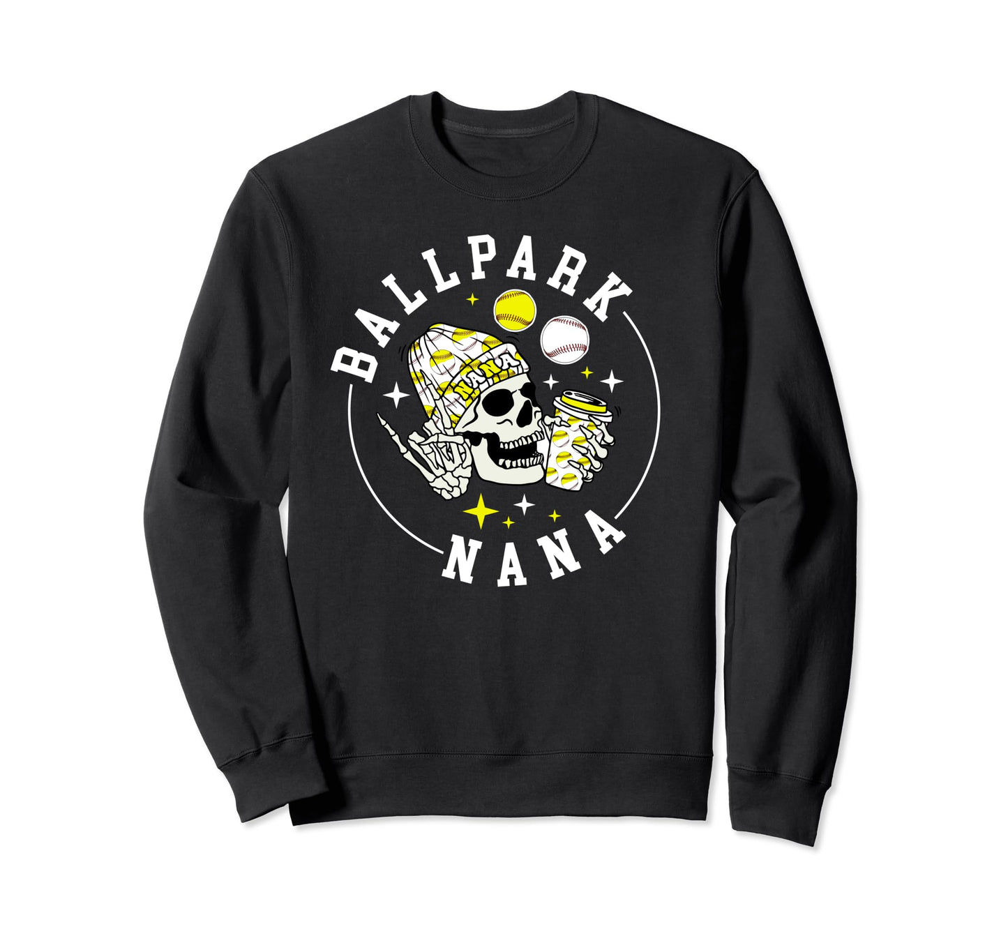 Ballpark Nana Baseball Softball Sweatshirt - Aesthetic Graphic for Adults - T-Shirt, Sweatshirt, Hoodie