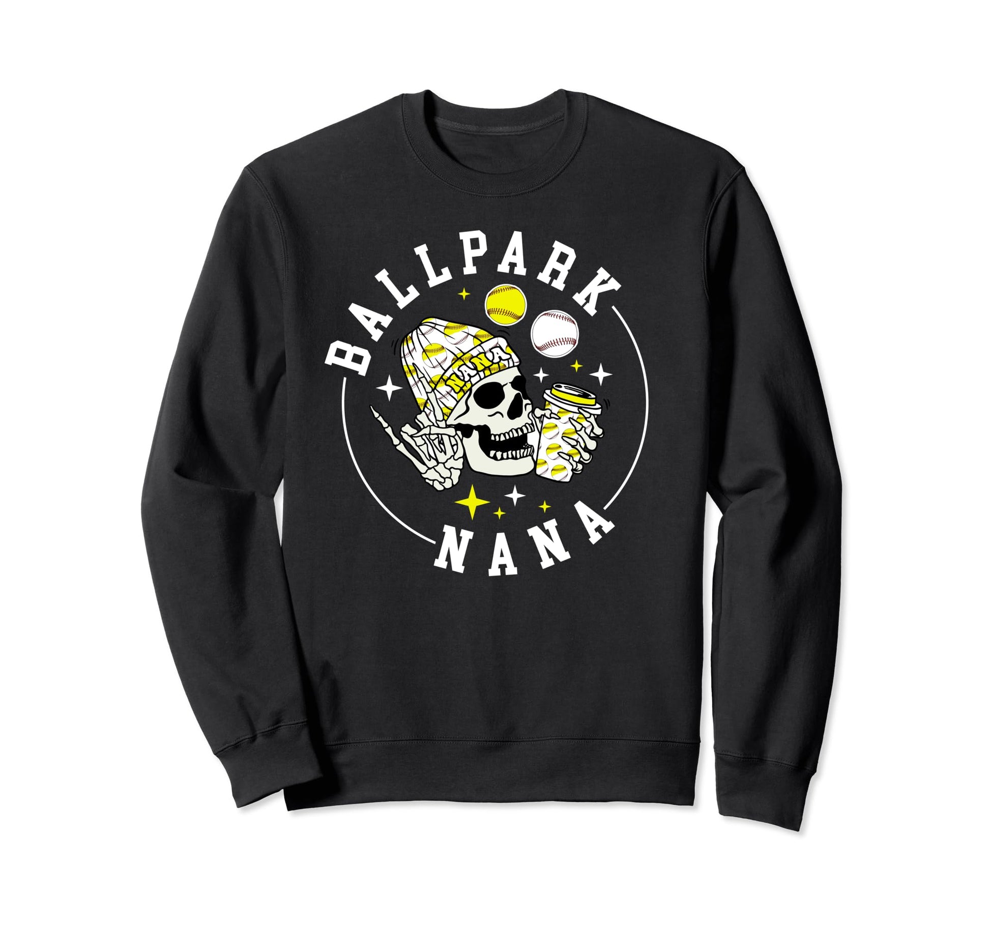 Ballpark Nana Baseball Softball Sweatshirt - Aesthetic Graphic for Adults - T-Shirt, Sweatshirt, Hoodie