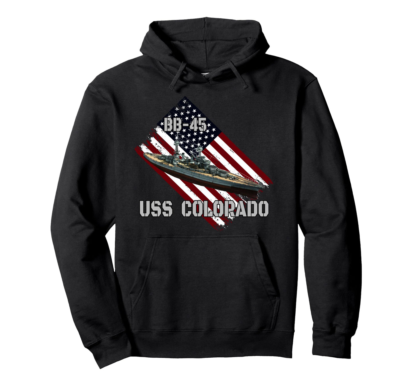 Battleship Uss Colorado Bb 45 Combat Hoodie - Streetwear Style Men Women - T-Shirt, Sweatshirt, Hoodie