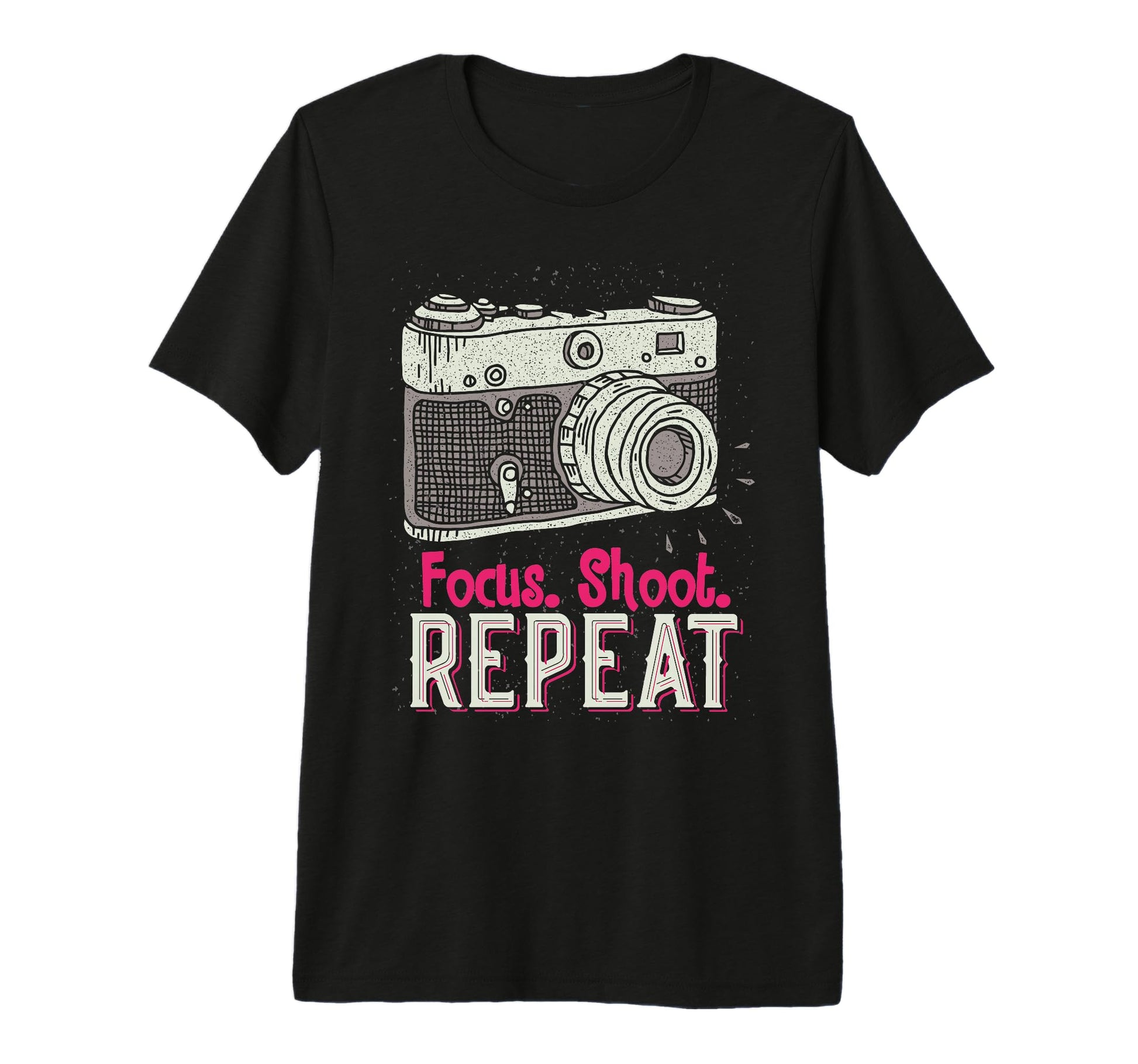 Focus Shoot Repeat Photography T-Shirt - Casual Everyday Wear Men Women - T-Shirt, Sweatshirt, Hoodie