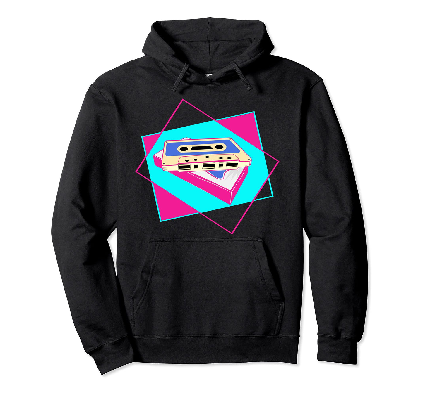 80S Music Cassette Vaporwave Hoodie - Casual Everyday Wear Men Women - T-Shirt, Sweatshirt, Hoodie