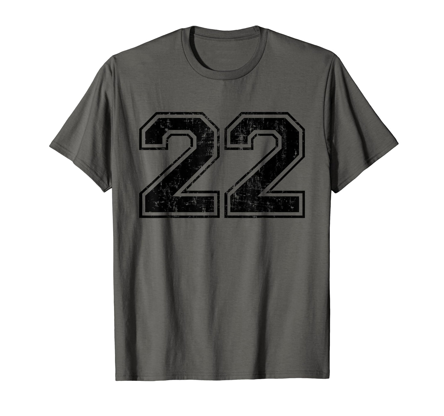 Number 22 Varsity Distressed Sport Team T-Shirt - Custom Art Print Unisex - T-Shirt, Sweatshirt, Hoodie