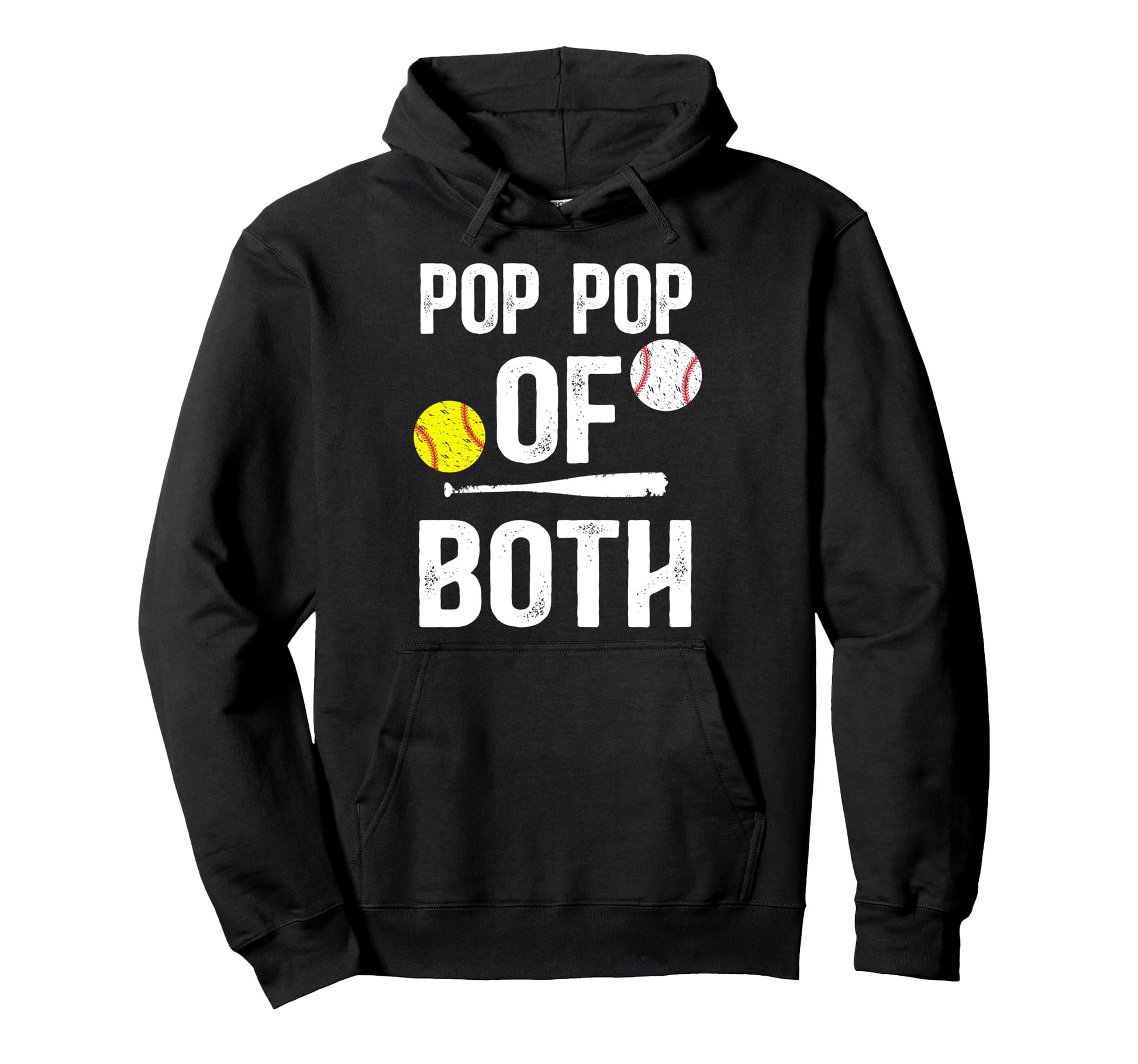 Pop Pop Both Softball Baseball Hoodie - Casual Everyday Wear for Adults - T-Shirt, Sweatshirt, Hoodie