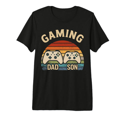 Dad Son Gamer Matching Controllers T-Shirt - Minimalist Print for Adults - T-Shirt, Sweatshirt, Hoodie