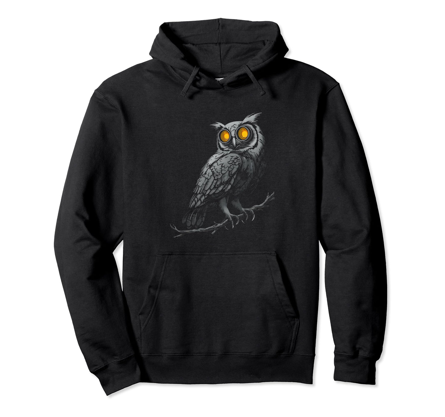 Owl Branch Camera Lenses As Eyes Hoodie - Streetwear Style for Adults - T-Shirt, Sweatshirt, Hoodie