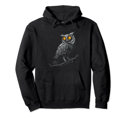 Owl Branch Camera Lenses As Eyes Hoodie - Streetwear Style for Adults - T-Shirt, Sweatshirt, Hoodie