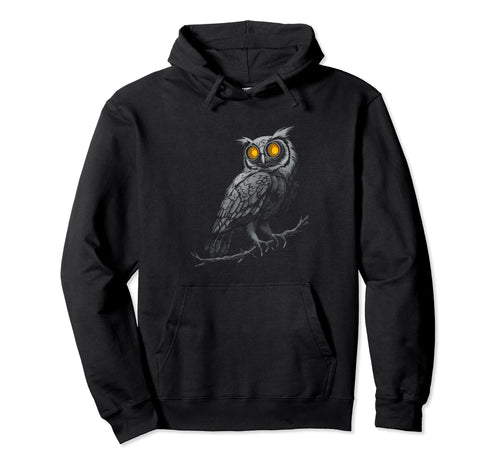 Owl Branch Camera Lenses As Eyes Hoodie - Streetwear Style for Adults - T-Shirt, Sweatshirt, Hoodie