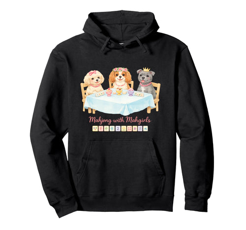 Mahjong Mahgirls Funny Pastel Chinese Hoodie - Custom Art Print for Adults - T-Shirt, Sweatshirt, Hoodie