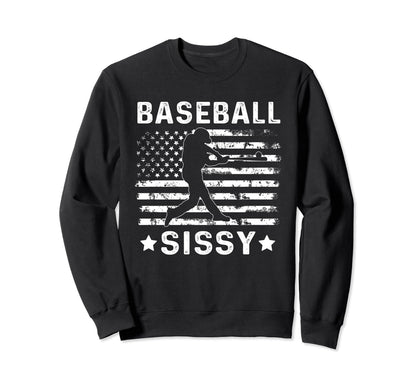 Baseball Sissy Sister Usa Flag 4Th Sweatshirt - Minimalist Print Unisex - T-Shirt, Sweatshirt, Hoodie