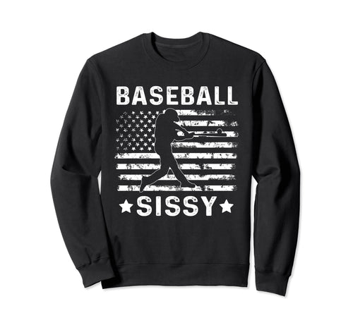 Baseball Sissy Sister Usa Flag 4Th Sweatshirt - Minimalist Print Unisex - T-Shirt, Sweatshirt, Hoodie