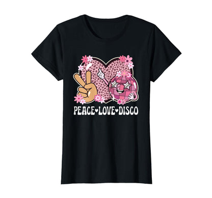 Peace Love Disco Outfit Cheetah T-Shirt - Casual Everyday Wear for Adults - T-Shirt, Sweatshirt, Hoodie