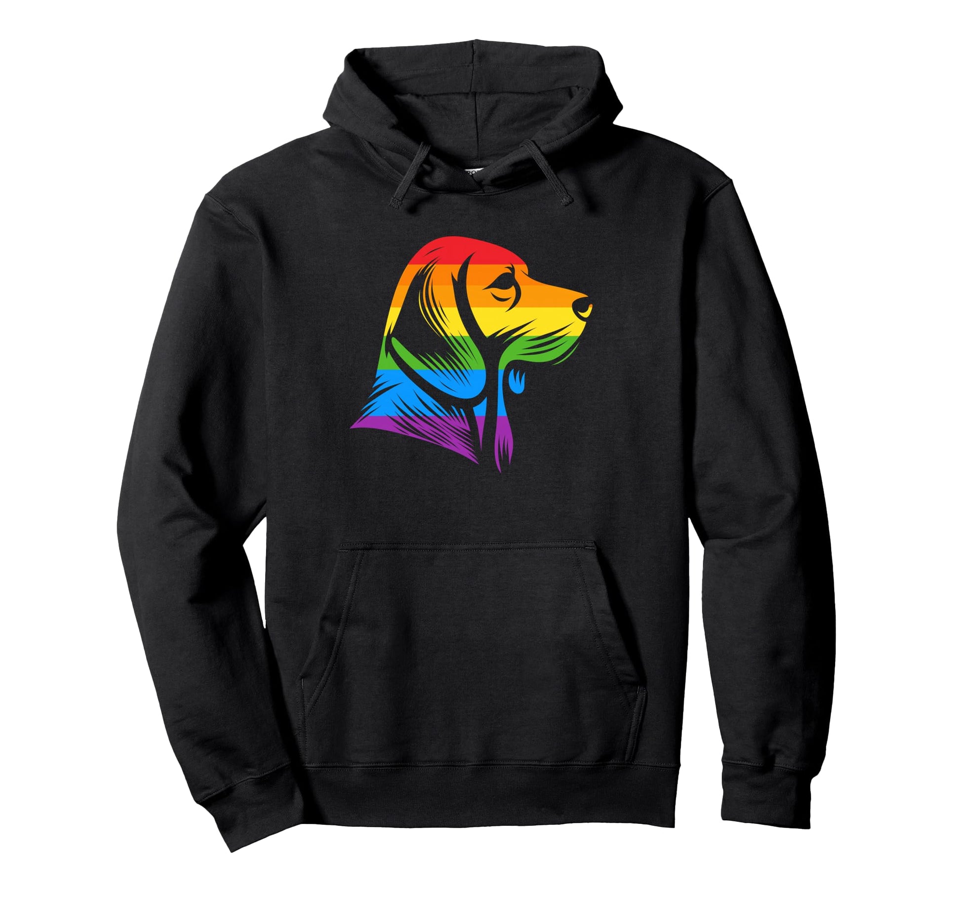 Beagle Rainbow Lgbt Lesbian Gay Pride Hoodie - Unique Graphic for Adults - T-Shirt, Sweatshirt, Hoodie