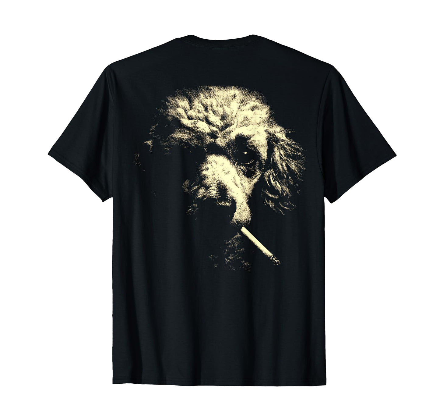 Poodle Smoking Cigarette Grunge Meme T-Shirt - Graphic Print for Adults - T-Shirt, Sweatshirt, Hoodie