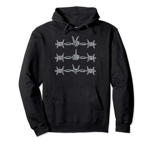 Minimalist Grunge Barbed Wire Peace Hoodie - Custom Art Print Men Women - T-Shirt, Sweatshirt, Hoodie
