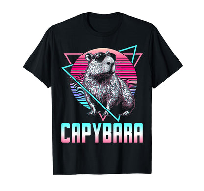 Capybara Capibara Sunglasses Vaporwave T-Shirt - Unique Graphic Unisex - T-Shirt, Sweatshirt, Hoodie