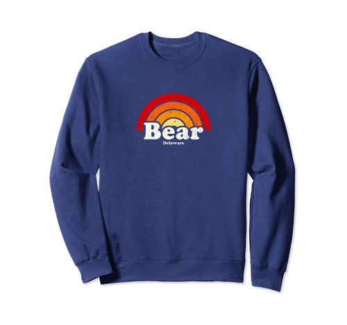 Bear Delaware De 70S Rainbow Sweatshirt - Trendy Graphic Men Women - T-Shirt, Sweatshirt, Hoodie