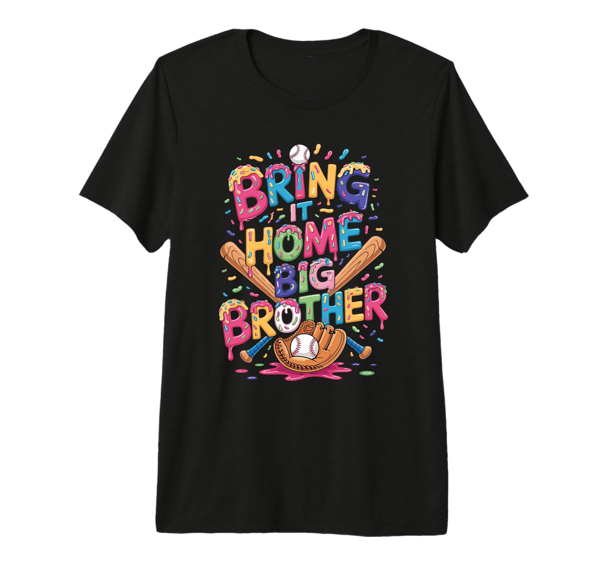 Big Little Brother Baseball Ice Cream T-Shirt - Fun Novelty Design Unisex - T-Shirt, Sweatshirt, Hoodie
