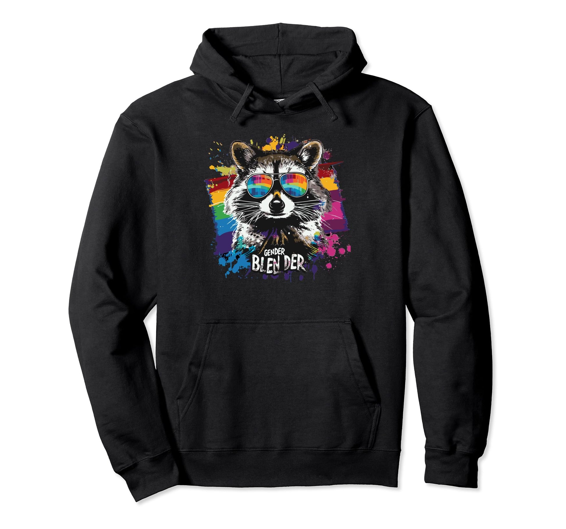 Funny Raccoon Love Sunglasses Summer Gift Hoodie - Unique Graphic Unisex - T-Shirt, Sweatshirt, Hoodie