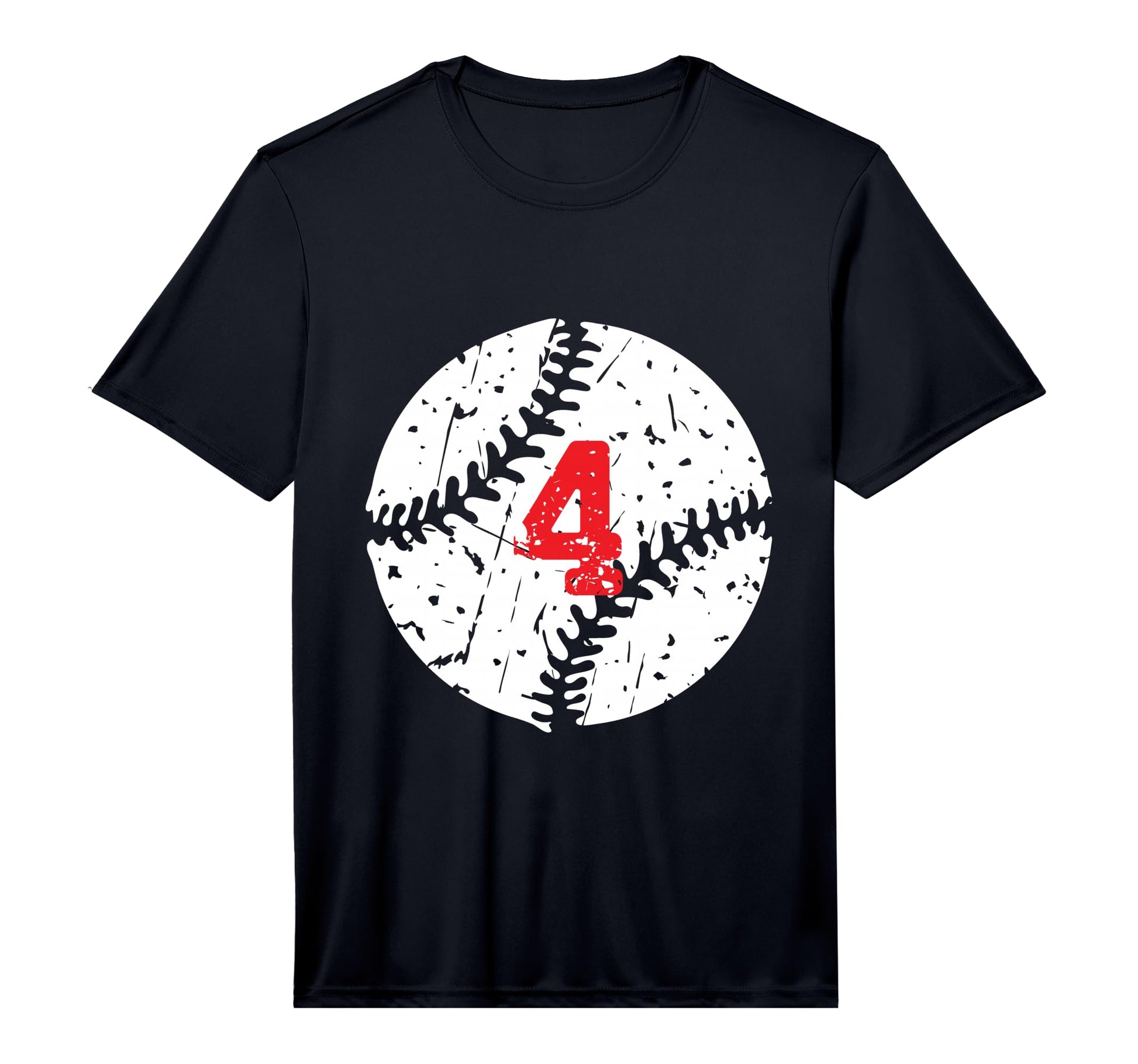 Number 4 Baseball Softball Varsity T-Shirt - Minimalist Print Men Women - T-Shirt, Sweatshirt, Hoodie