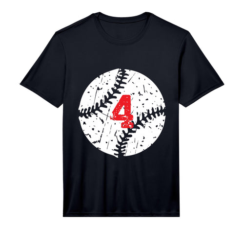 Number 4 Baseball Softball Varsity T-Shirt - Minimalist Print Men Women - T-Shirt, Sweatshirt, Hoodie