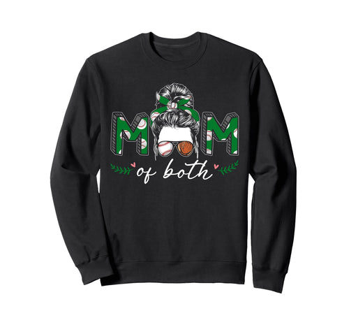 Mom Both Game Day Baseball Sweatshirt - Aesthetic Graphic for Adults - T-Shirt, Sweatshirt, Hoodie
