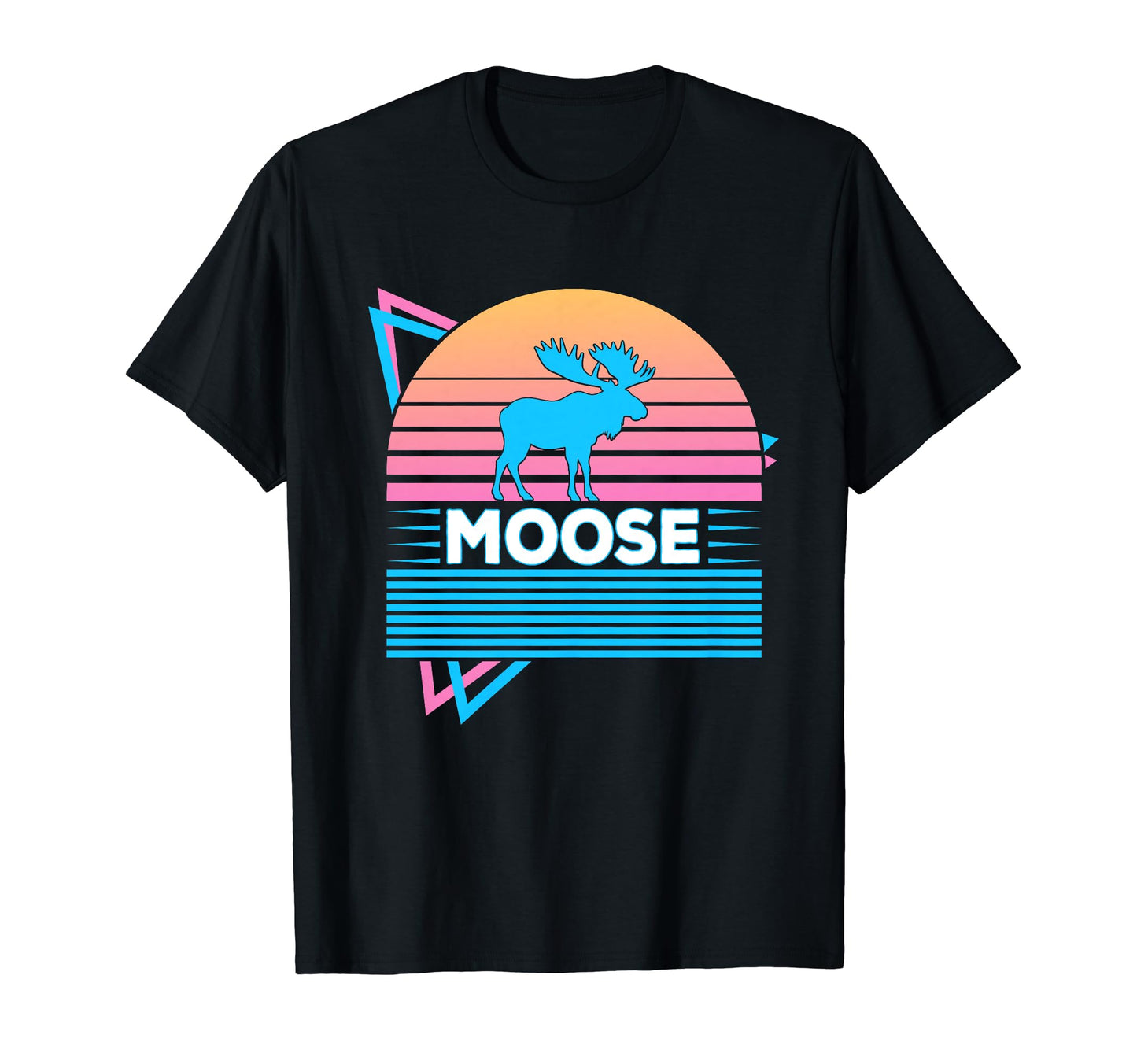 Moose Vaporwave Aesthetic T-Shirt - Unique Graphic for Adults - T-Shirt, Sweatshirt, Hoodie
