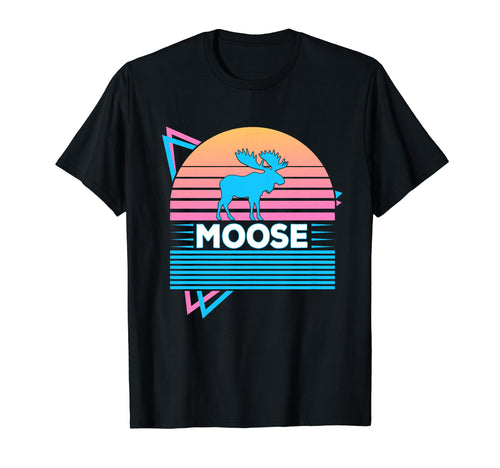 Moose Vaporwave Aesthetic T-Shirt - Unique Graphic for Adults - T-Shirt, Sweatshirt, Hoodie