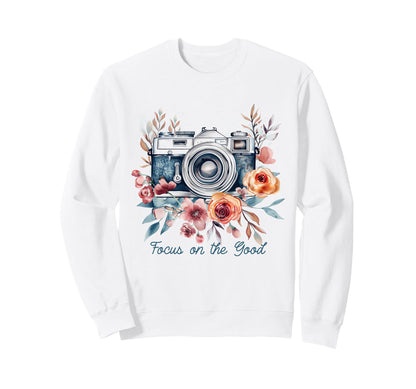 Photographer Focus Good Camera Sweatshirt - Trendy Graphic for Adults - T-Shirt, Sweatshirt, Hoodie