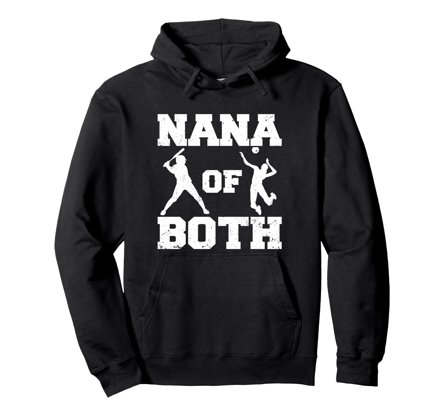 Nana Both Funny Baseball Volleyball Hoodie - Minimalist Print for Adults - T-Shirt, Sweatshirt, Hoodie