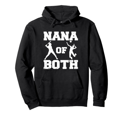 Nana Both Funny Baseball Volleyball Hoodie - Minimalist Print for Adults - T-Shirt, Sweatshirt, Hoodie