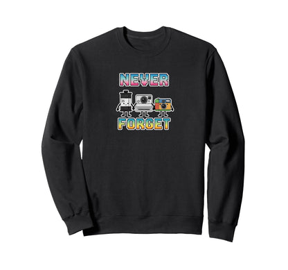 Analog Photography Never Forget Sweatshirt - Aesthetic Graphic for Adults - T-Shirt, Sweatshirt, Hoodie