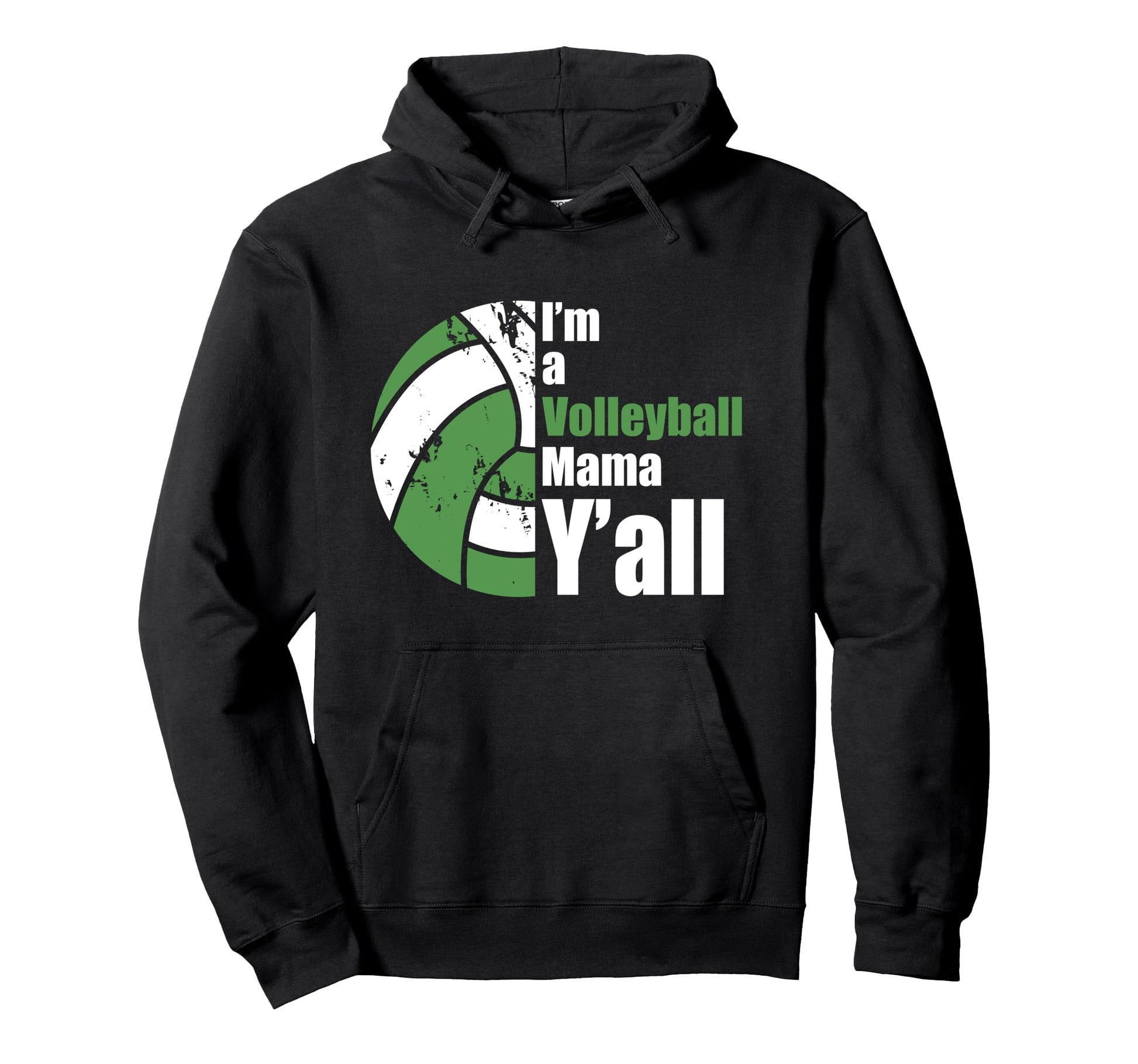 Green White Volleyball Mom Funny Mother Hoodie - Aesthetic Graphic Unisex - T-Shirt, Sweatshirt, Hoodie