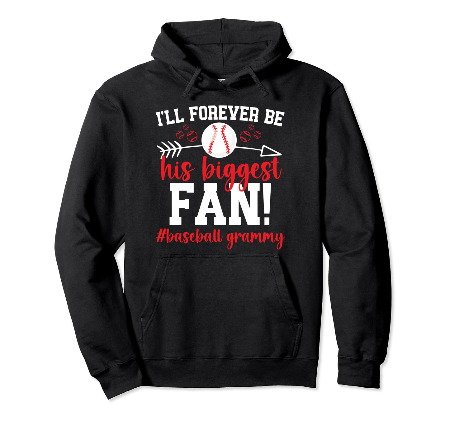 His Biggest Fan Baseball Grammy Baseball Hoodie - Aesthetic Graphic Unisex - T-Shirt, Sweatshirt, Hoodie