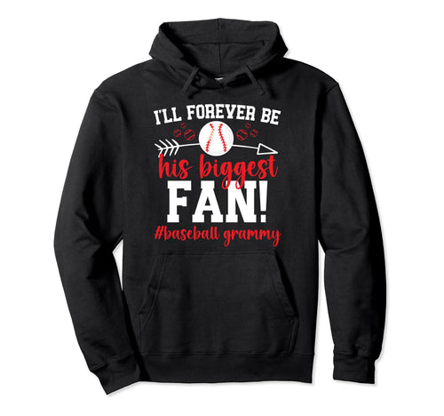 His Biggest Fan Baseball Grammy Baseball Hoodie - Aesthetic Graphic Unisex - T-Shirt, Sweatshirt, Hoodie