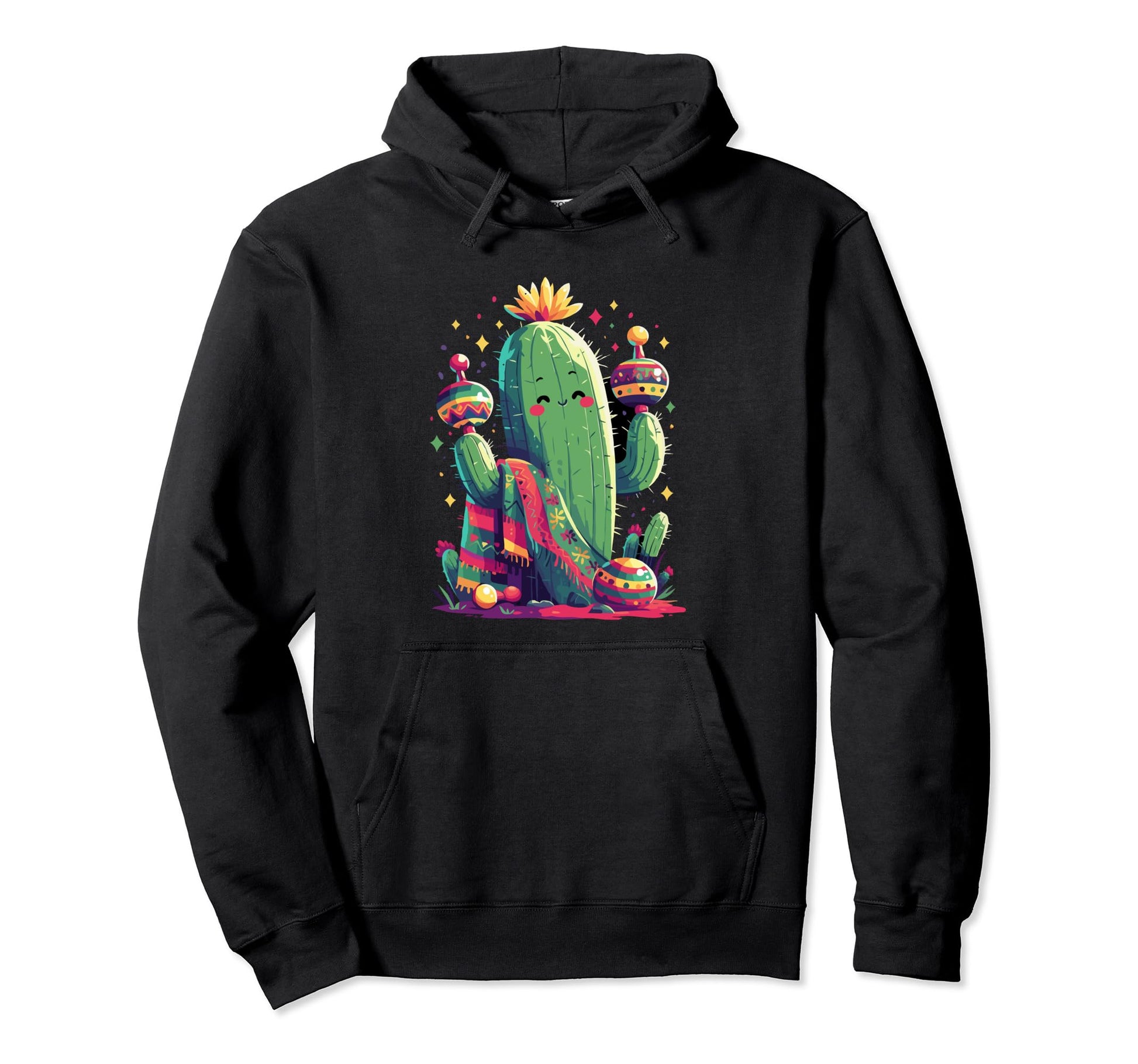 Cactus Serape Succulent Plant Cacti Hoodie - Minimalist Print Men Women - T-Shirt, Sweatshirt, Hoodie