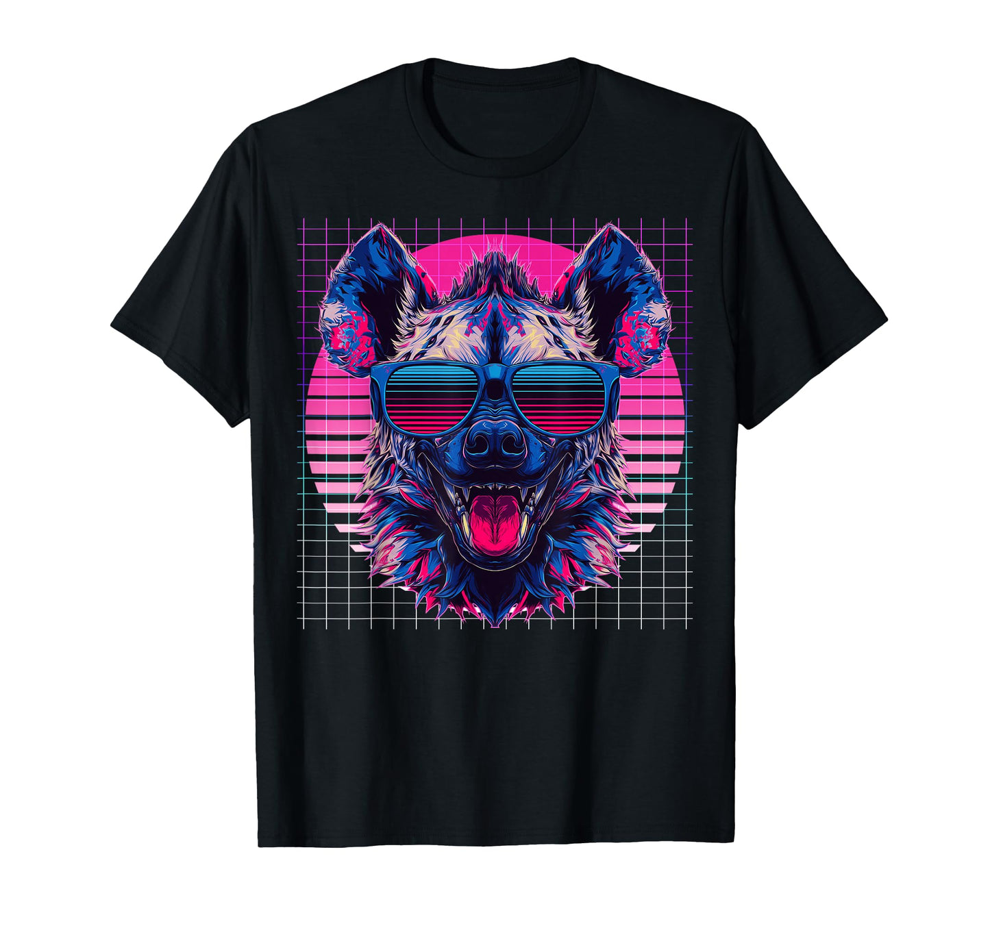 Hyena Sunglasses Animal Vaporwave T-Shirt - Fun Novelty Design Unisex - T-Shirt, Sweatshirt, Hoodie