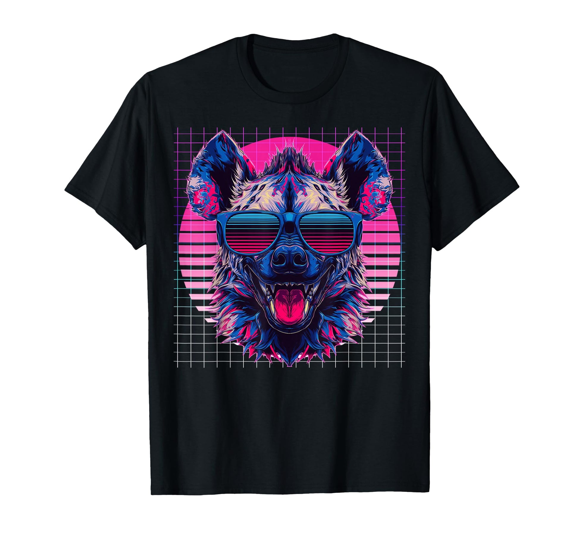 Hyena Sunglasses Animal Vaporwave T-Shirt - Fun Novelty Design Unisex - T-Shirt, Sweatshirt, Hoodie