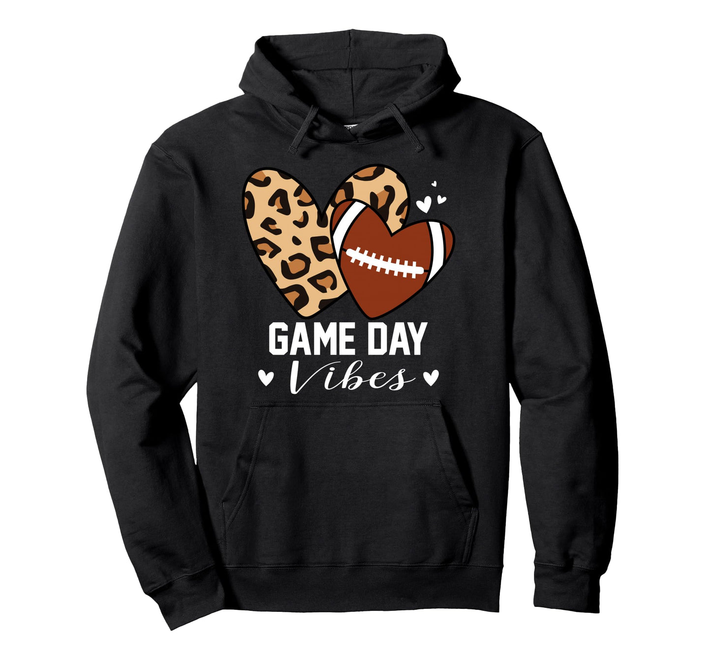 Game Day Vibes Funny Football Mom Hoodie - Custom Art Print Men Women - T-Shirt, Sweatshirt, Hoodie