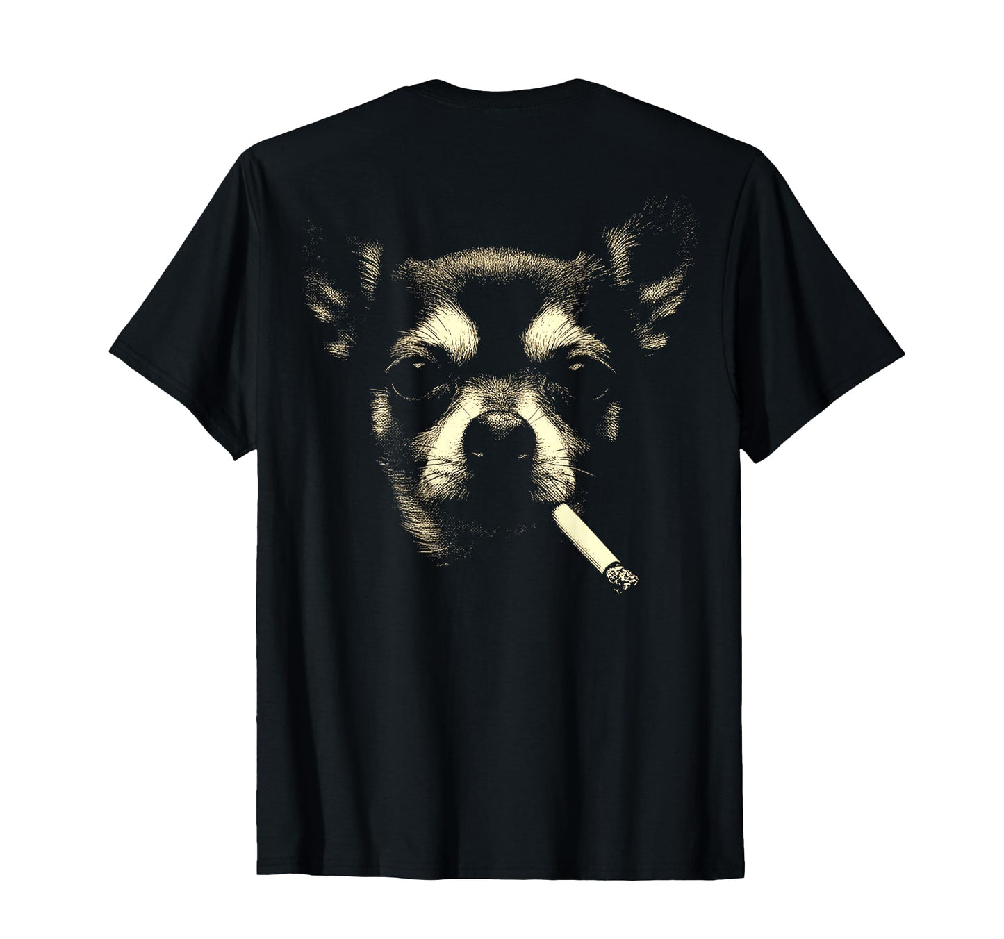 Chihuahua Smoking Cigarette Grunge Meme T-Shirt - Custom Art Print Unisex - T-Shirt, Sweatshirt, Hoodie