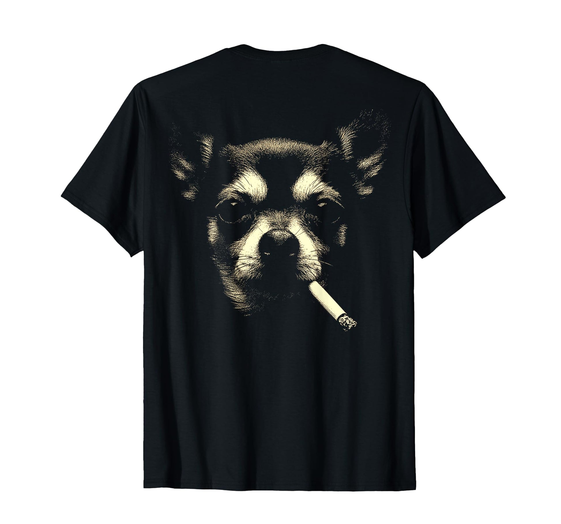 Chihuahua Smoking Cigarette Grunge Meme T-Shirt - Custom Art Print Unisex - T-Shirt, Sweatshirt, Hoodie