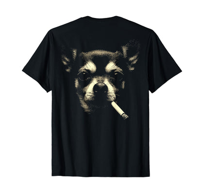 Chihuahua Smoking Cigarette Grunge Meme T-Shirt - Custom Art Print Unisex - T-Shirt, Sweatshirt, Hoodie
