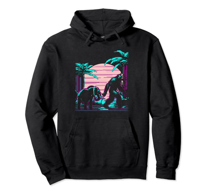 Bigfoot Starry Night Sasquatch Van Hoodie - Aesthetic Graphic for Adults - T-Shirt, Sweatshirt, Hoodie