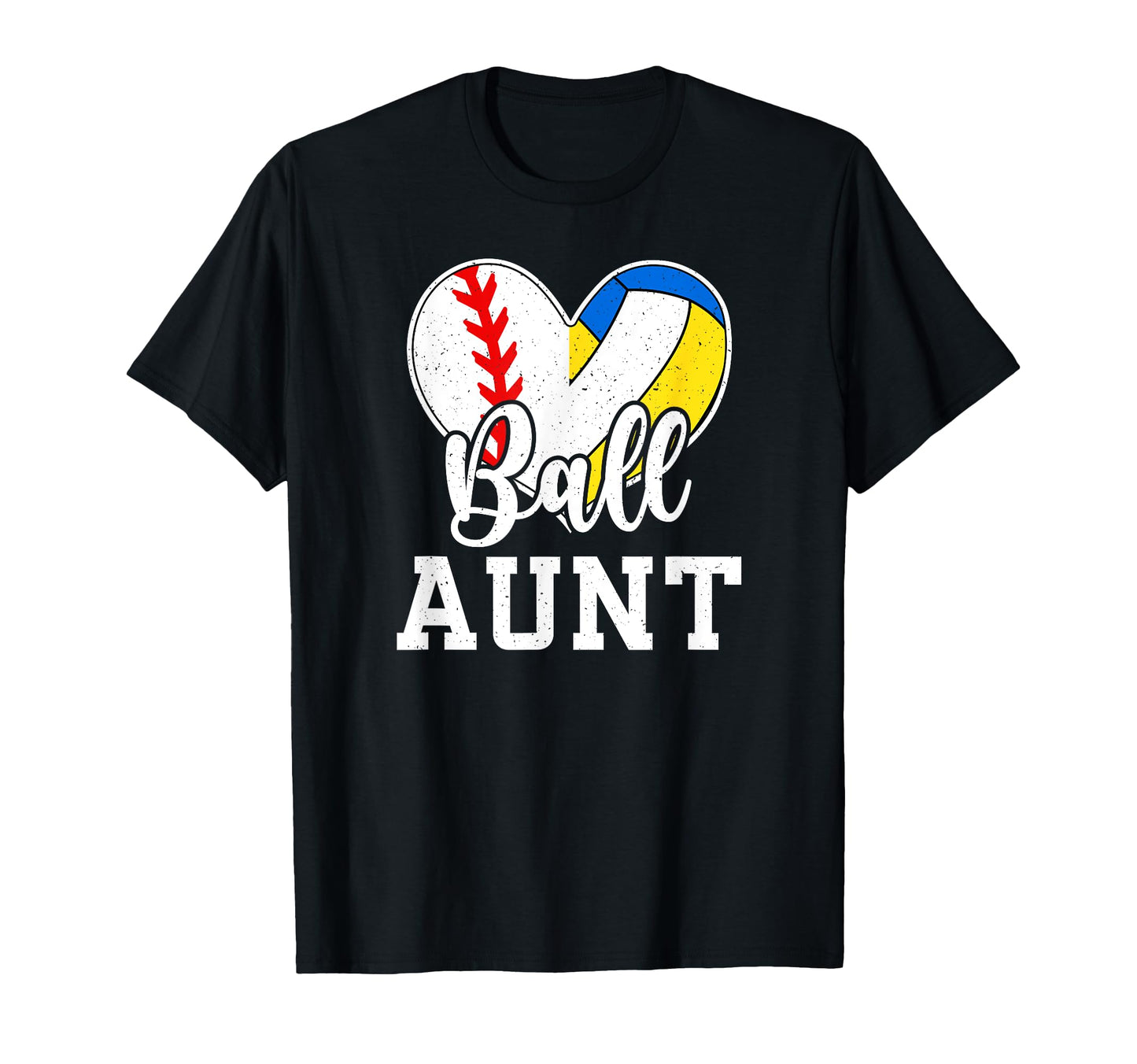 Ball Aunt Heart Baseball T-Shirt - Casual Everyday Wear Men Women - T-Shirt, Sweatshirt, Hoodie