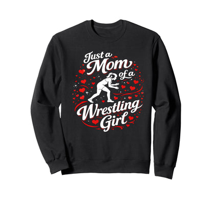 Just Mom Wrestling Match Day Mat Sweatshirt - Minimalist Print for Adults - T-Shirt, Sweatshirt, Hoodie