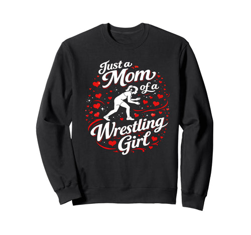 Just Mom Wrestling Match Day Mat Sweatshirt - Minimalist Print for Adults - T-Shirt, Sweatshirt, Hoodie