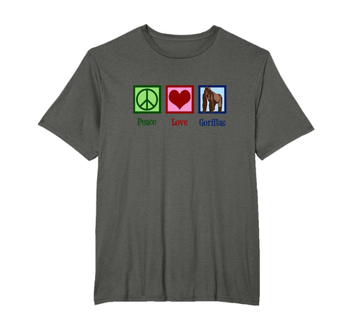 Gorilla Peace Love Gorillas T-Shirt - Trendy Graphic Men Women - T-Shirt, Sweatshirt, Hoodie